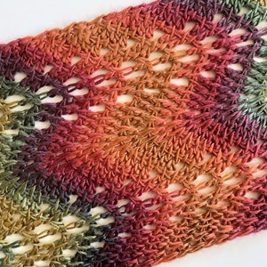 Tunisian Crochet Lacy Infinity Scarf Pattern for Women