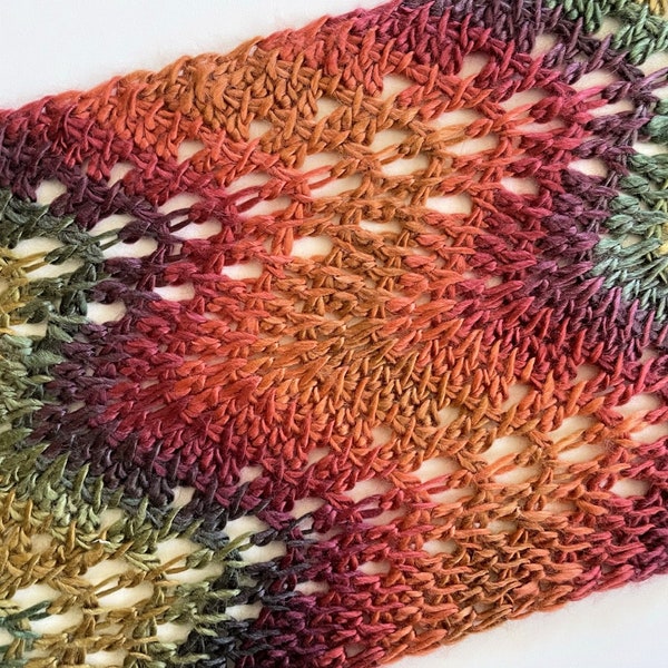 Tunisian Crochet Lacy Infinity Scarf Pattern for Women