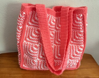 Patrón de bolso de crochet tunecino, ¡deshazte de tus cosas