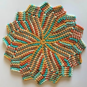 Easy Tunisian Crochet Dishcloth Pattern with Photo Tutorial