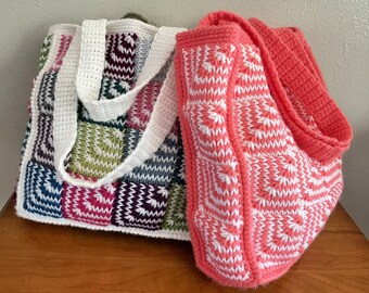 Patrón de bolso de crochet tunecino, ¡deshazte de tus cosas!