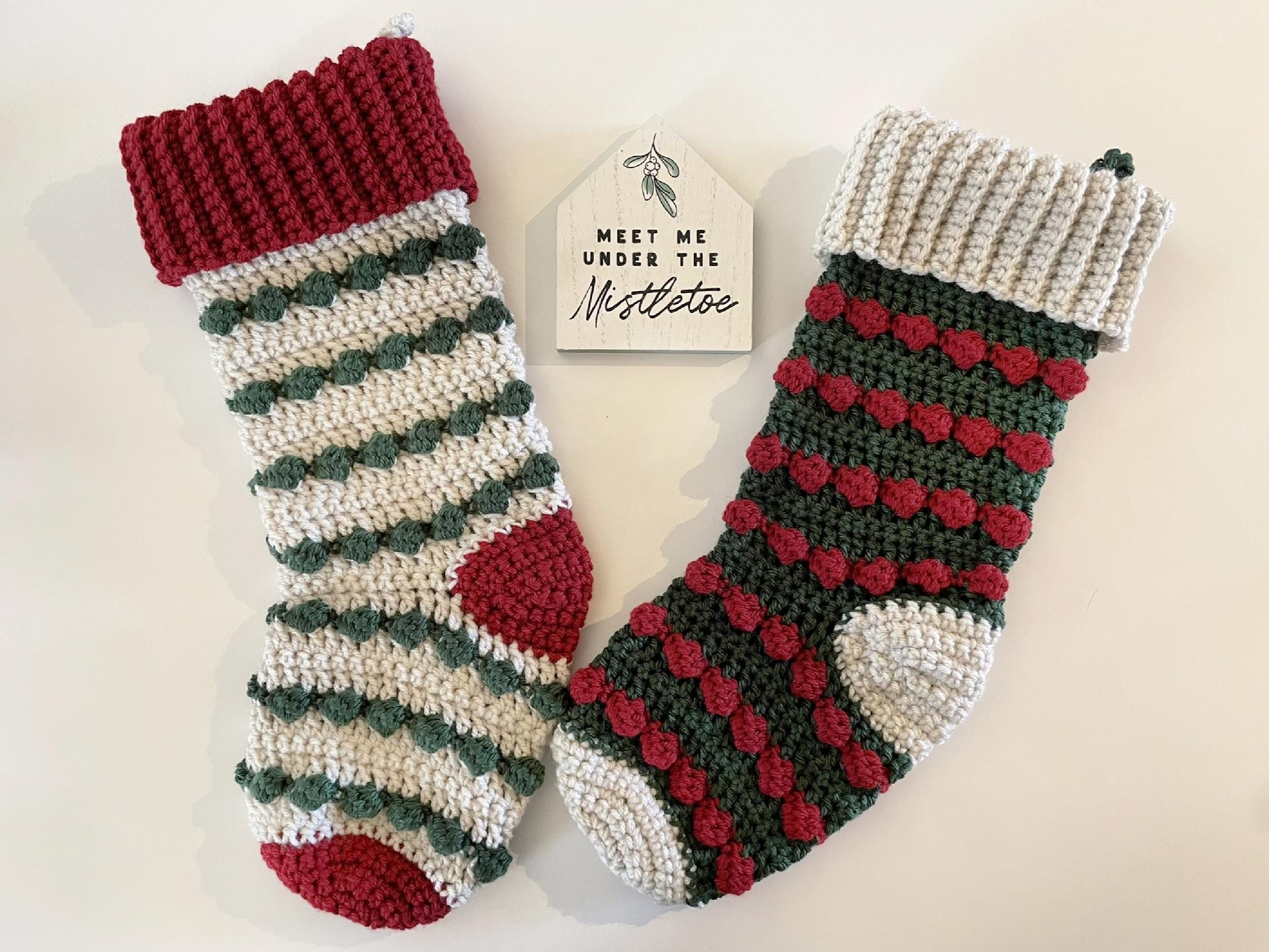 Crochet Pattern for Christmas Stocking With Bobbles - Etsy