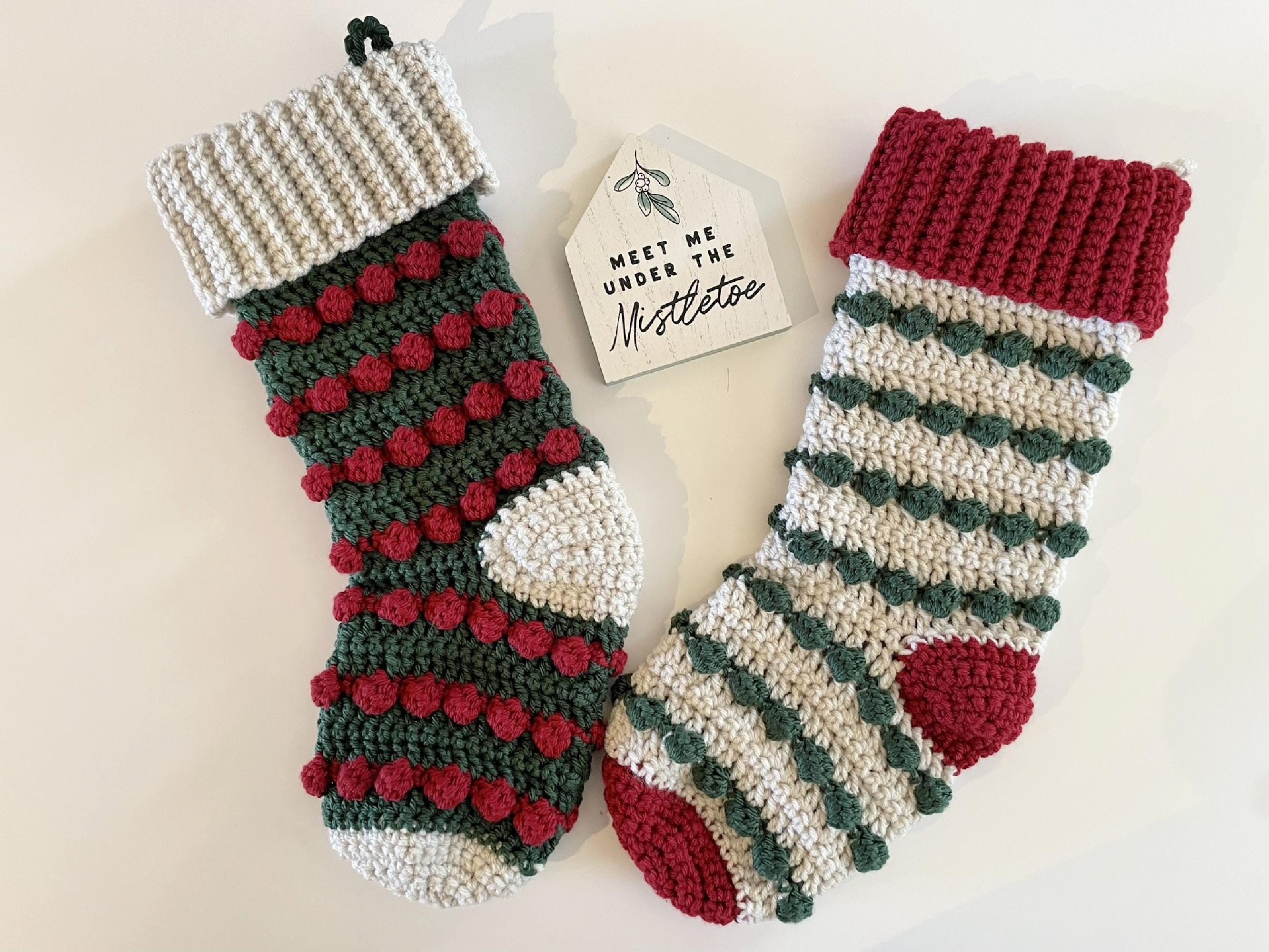 Crochet Pattern for Christmas Stocking With Bobbles - Etsy