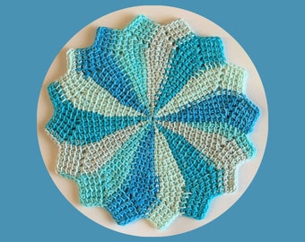 Tunisian Crochet Pattern for Dishcloth, Facecloth or Doily