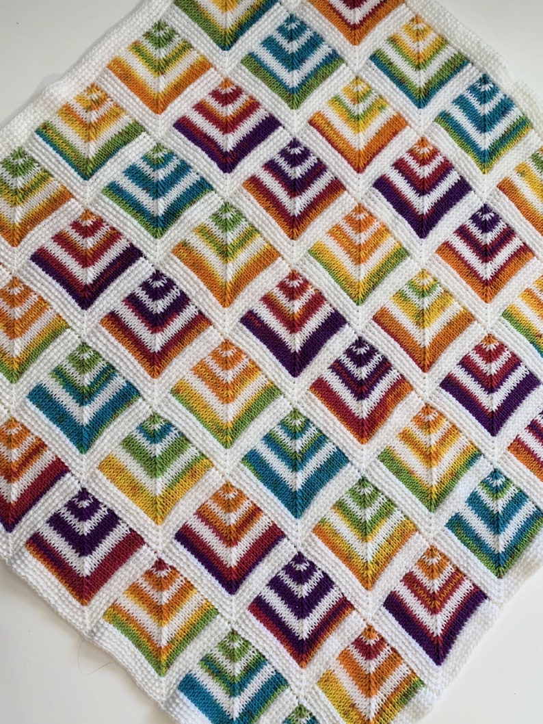 Tunisian Crochet Baby Blanket Pattern With Photo Tutorial Etsy