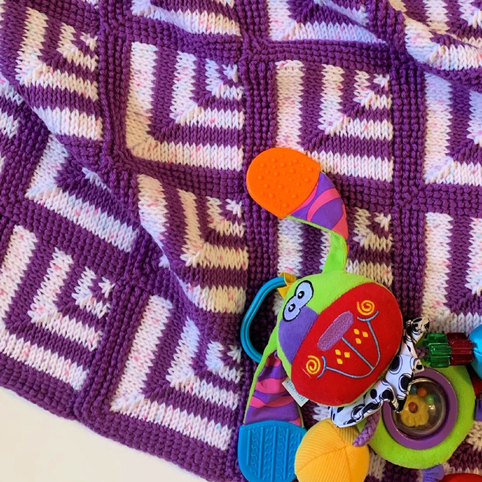 Tunisian Crochet Baby Blanket Pattern With Photo Tutorial Etsy