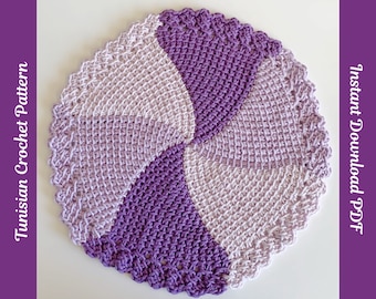 Easy Tunisian Crochet Dish Cloth Pattern