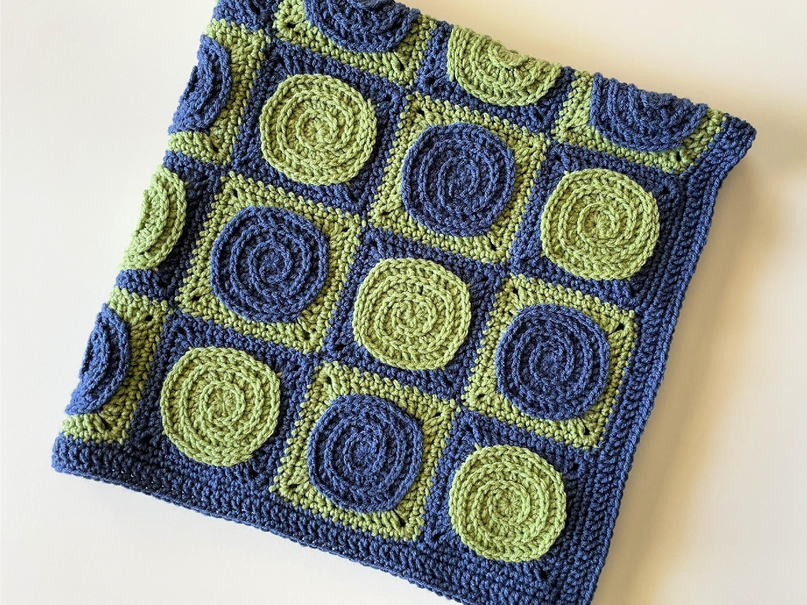 40 Beautiful Circle Crochet Patterns To Make For Your Home 9 Spiral Circle in a Square Crochet Baby Blanket
