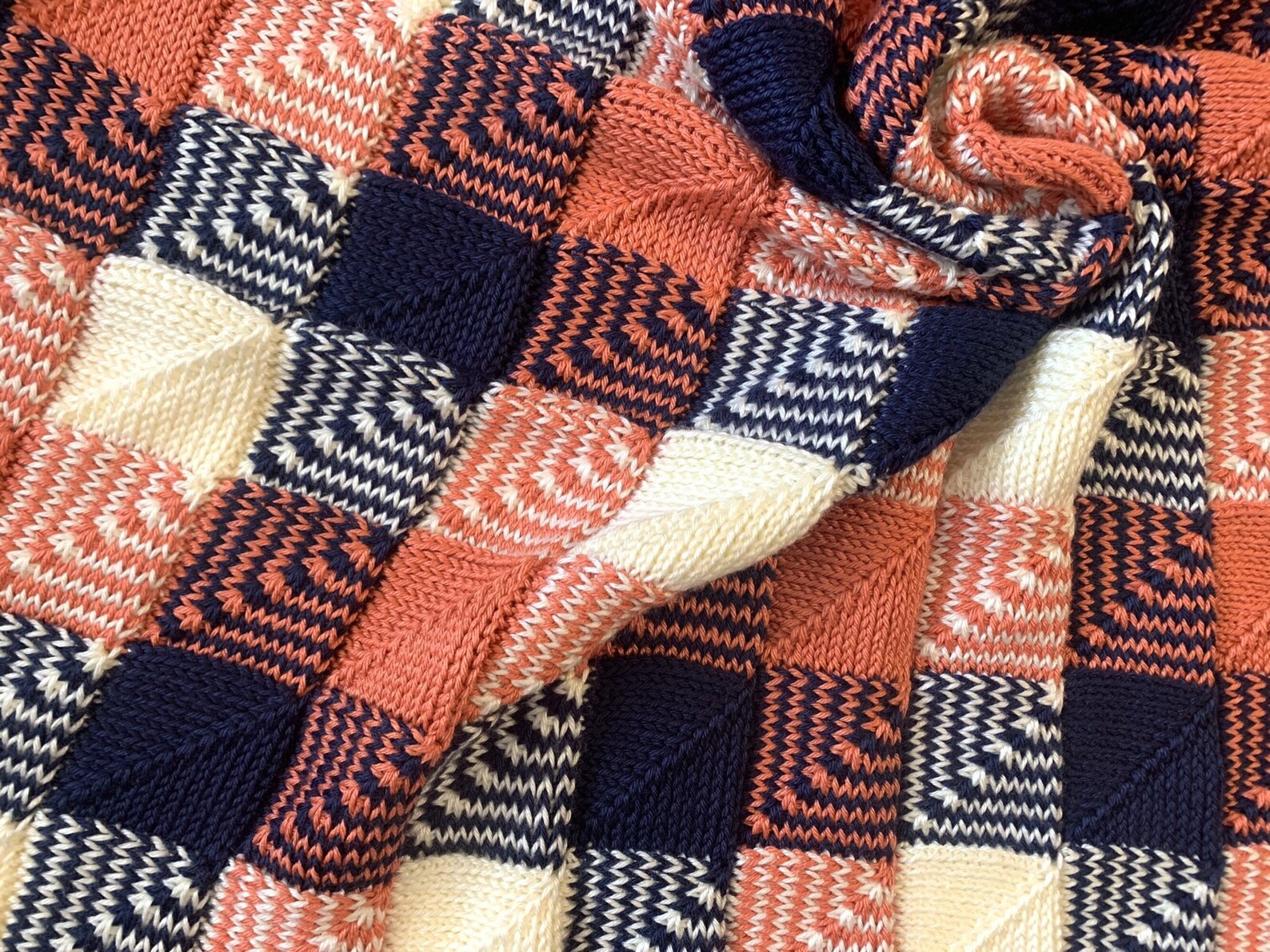 Tunisian Crochet Plaid Baby Blanket Pattern Tunisian Crochet Etsy