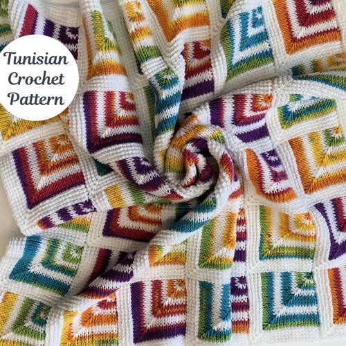 Tunisian Crochet Baby Blanket Pattern With Photo Tutorial - Etsy