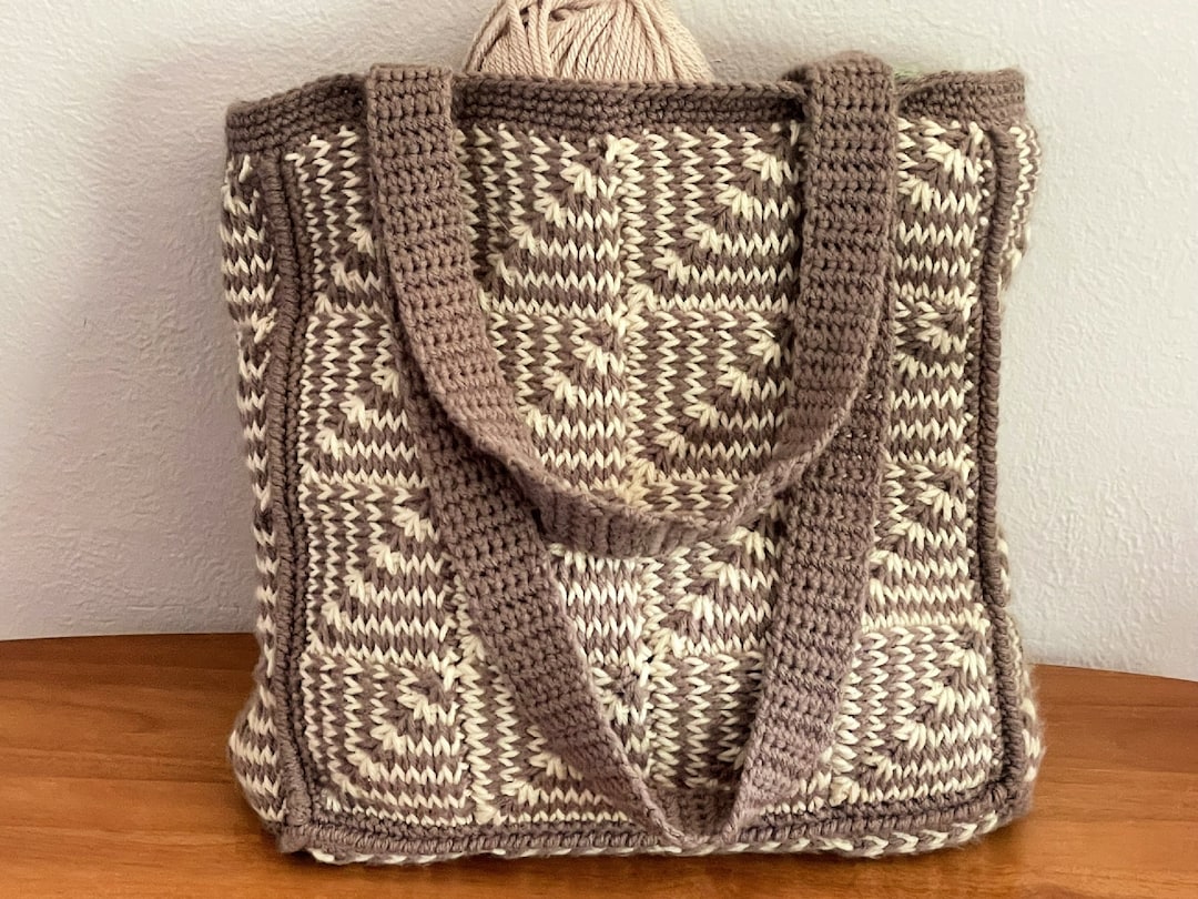 Patrón de bolso de crochet tunecino, ¡deshazte de tus cosas!