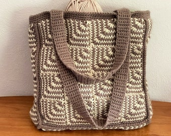 Patrón de bolso de crochet tunecino, ¡deshazte de tus cosas!
