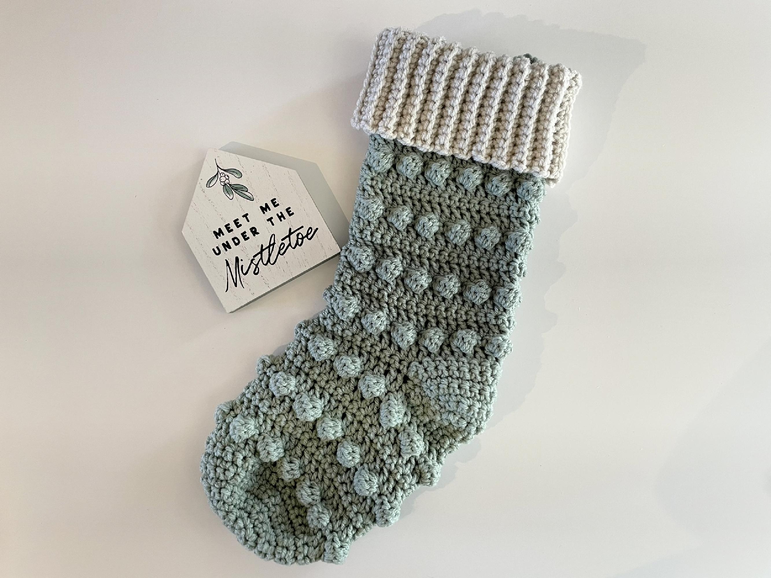 Crochet Pattern for Christmas Stocking With Bobbles - Etsy