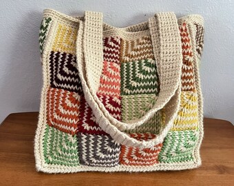 Patrón de bolso de crochet tunecino, ¡deshazte de tus cosas