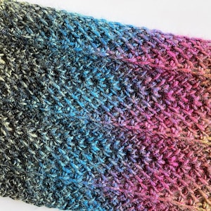 Easy Tunisian Crochet Simple Stitch Chevron Scarf Pattern for Women