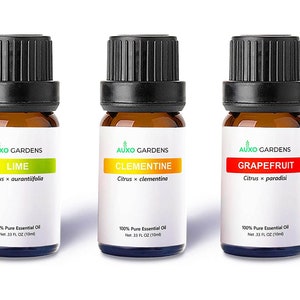Citrus Essential Oils Set of 3  (10ml) -Lime, Clementine, Grapefruit