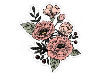 Wildflowers Die-Cut Vinyl Sticker