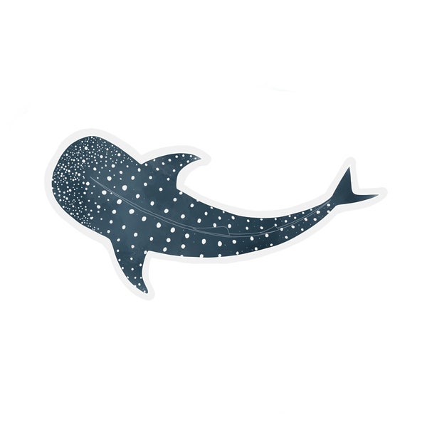 Transparente Walhai Aufkleber | klarer Walhai Sticker | wasserfester Wasserflaschenaufkleber | Laptop Aufkleber | Tierkunst