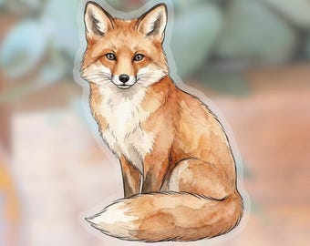 Fox Transparent Sticker | waterproof water bottle sticker | laptop sticker | animal art