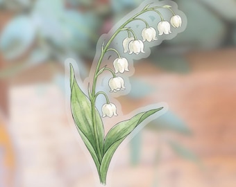 Lily of the Valley Transparent Sticker | clear waterproof vinyl decal