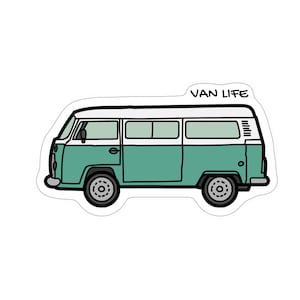 Van Life Die-Cut Vinyl Water Bottle Sticker