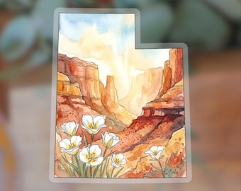 Utah State Vinyl Sticker, State Flower