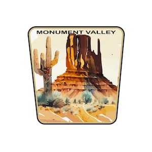 Pegatina de vinilo troquelada para botella de agua del Parque Nacional Monument Valley