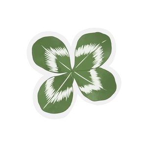 Transparent Four Leaf Clover Flower Sticker | clear clover sticker | waterproof water bottle sticker | laptop sticker | plant sticker