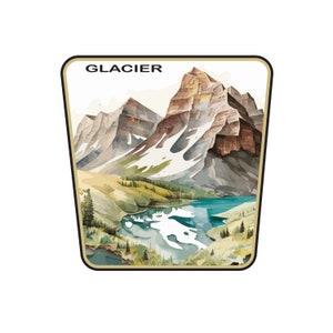 Gestanzter Vinyl-Wasserflaschen-Aufkleber für den Gletscher-Nationalpark
