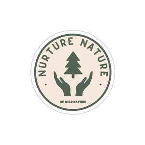 Nurture Nature Die-Cut Vinyl Water Bottle Sticker
