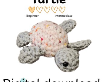 Crochet Mini Turtle Pattern | Tilly the Turtle | Beginner | (Digital Download)