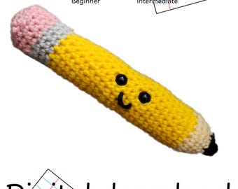 Crochet Pencil Pattern | Penny the Pencil | Easy | (Digital Download)
