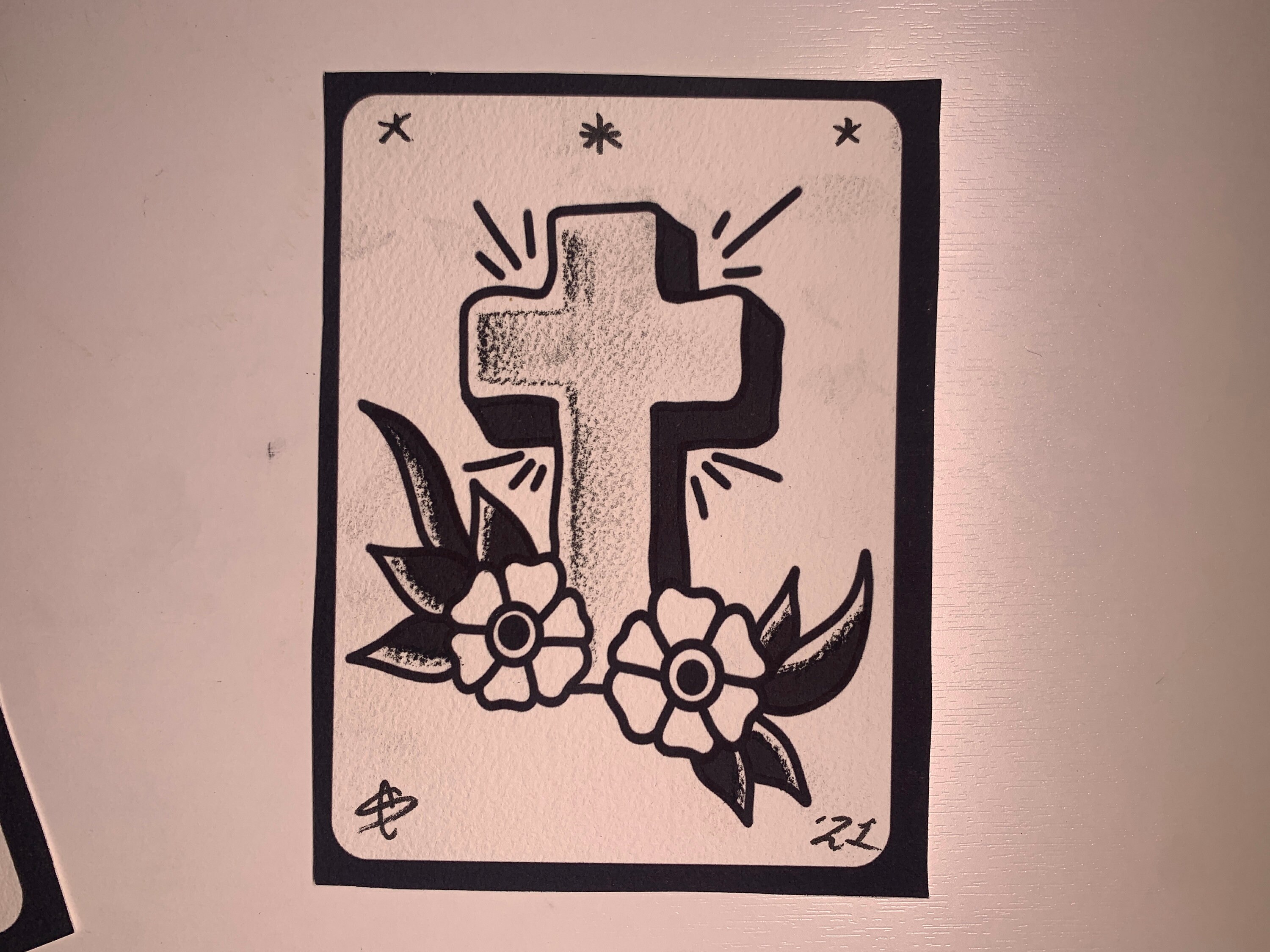 Traditional Tattoo Flash Stone Cross Design In. - Etsy Traditional Tattoo Flash Stone Cross Design In. - Etsy