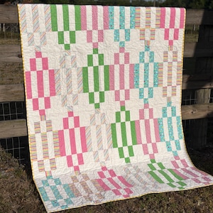 Handmade Quilts for Sale, Quilted Lap Quilt, Spring Quilt, Housewarming gift, Christmas gift