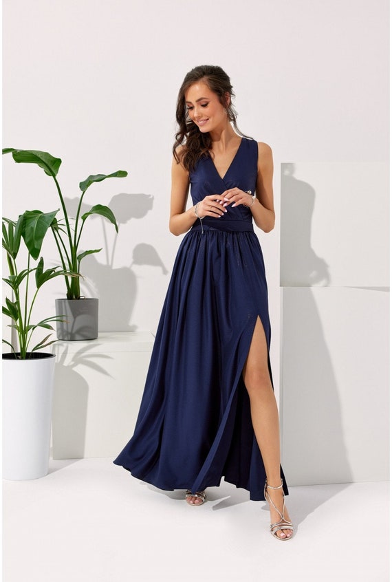CLOSER Alexa Maxi Dress Blue Maid of Honor Dress Summer - Etsy