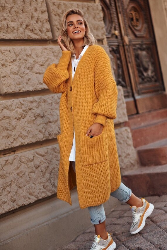CLOTHER Knitted Cardigan Monika Yellow 