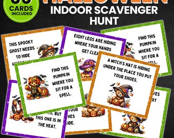 Halloween Scavenger Hunt | Indoor Treasure Game (Printable)