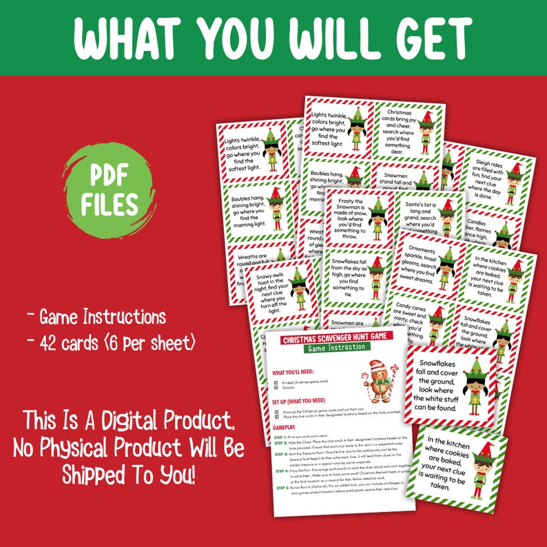 Christmas Scavenger Hunt for Teens, Older Kids, Holiday Escape Room ...