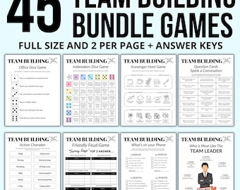 Team Building Games, 45 Office Icebreaker Activities (Printable)