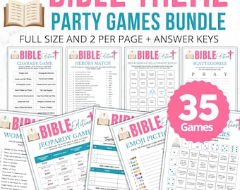 Bible Games Bundle, Church Youth Group Activities (Digital Download)