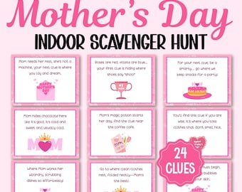 Mother's Day Scavenger Hunt | Rhyming Clues, Indoor Activity (Digital Download)