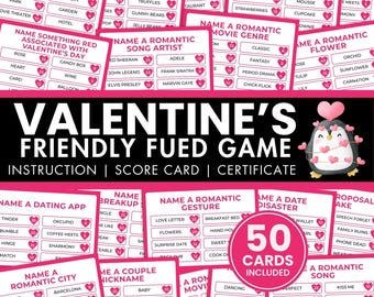 Valentine Friendly Feud Game | Office Galentine Party (Digital Download)