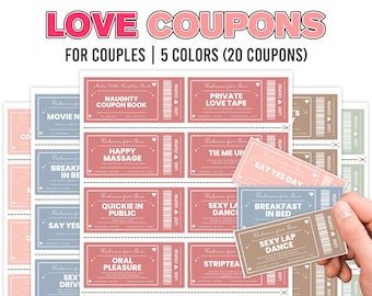 Naughty Love Coupon Book, Canva Template (Digital Download)