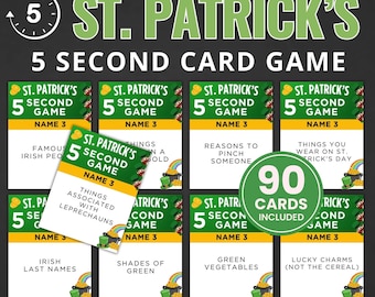 St. Patrick's Day 5 Second Rule Game | Printable Party Activity (Digital Download)