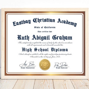 Editable Diploma, High School Diploma, Home School Diploma, Customized diploma, Diploma Template, Graduation Diploma, Instant Download