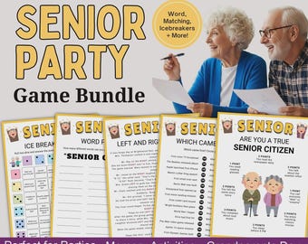 Printable Senior Games Bundle: 20 Fun Elderly Activities (Digital Download)