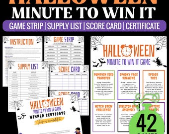 Halloween Minute to Win It Games Bundle (Digital Download)