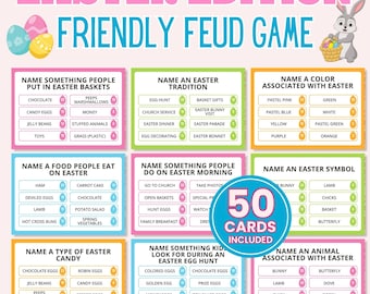 Printable Easter Family Feud Game, Trivia (Digital Download)