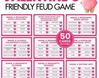 Valentine Friendly Feud Game | Galentine's Game Night (Digital Download)