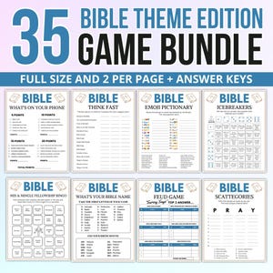 Bible Games | Christian Games | Bible Trivia | Bible Bingo | Printable Bible Games | Church Game | Womens Ministry Games | Youth Group Games